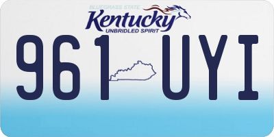 KY license plate 961UYI