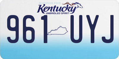 KY license plate 961UYJ