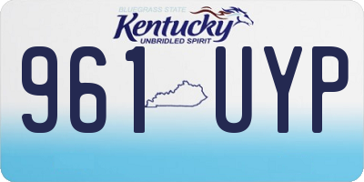 KY license plate 961UYP