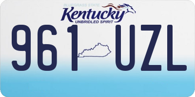 KY license plate 961UZL