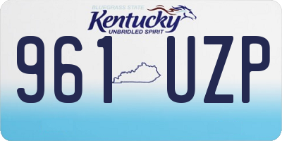 KY license plate 961UZP