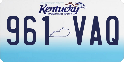 KY license plate 961VAQ