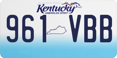 KY license plate 961VBB