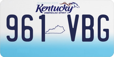 KY license plate 961VBG