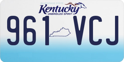 KY license plate 961VCJ