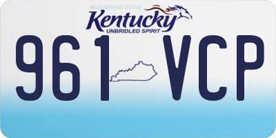KY license plate 961VCP