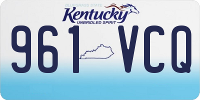 KY license plate 961VCQ