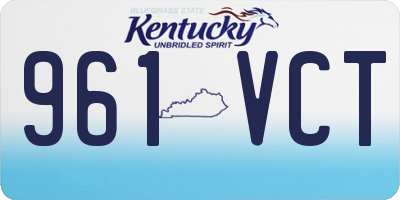 KY license plate 961VCT