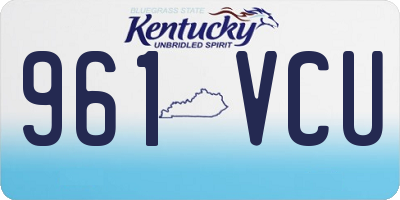 KY license plate 961VCU