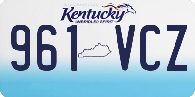 KY license plate 961VCZ