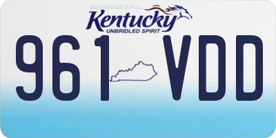 KY license plate 961VDD