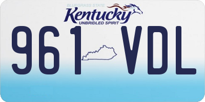KY license plate 961VDL