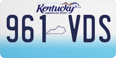 KY license plate 961VDS