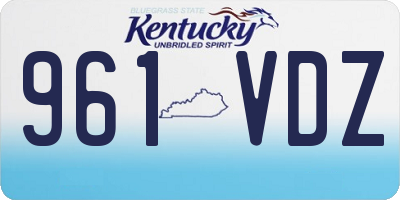 KY license plate 961VDZ