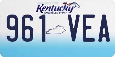 KY license plate 961VEA