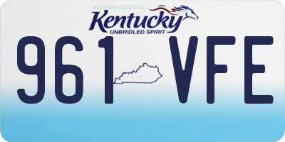 KY license plate 961VFE