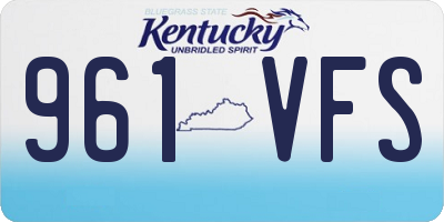 KY license plate 961VFS