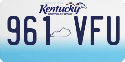 KY license plate 961VFU