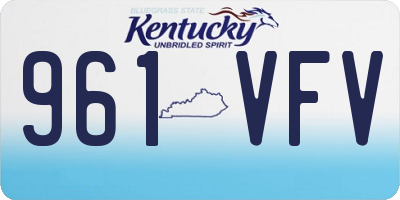 KY license plate 961VFV