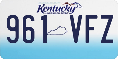 KY license plate 961VFZ