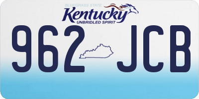 KY license plate 962JCB