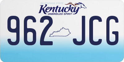 KY license plate 962JCG