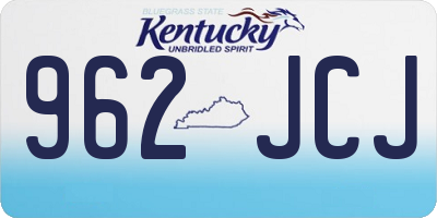 KY license plate 962JCJ