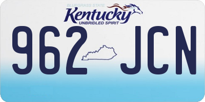 KY license plate 962JCN