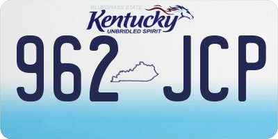 KY license plate 962JCP