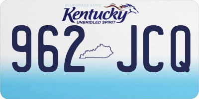 KY license plate 962JCQ