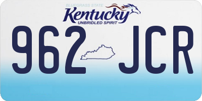 KY license plate 962JCR