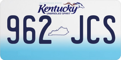 KY license plate 962JCS
