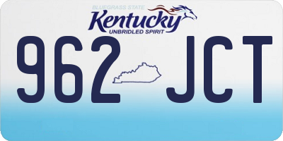 KY license plate 962JCT