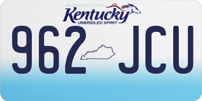 KY license plate 962JCU