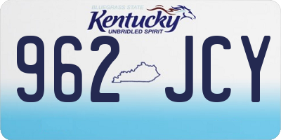 KY license plate 962JCY