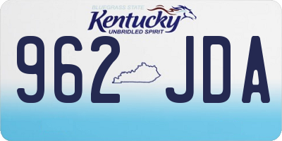 KY license plate 962JDA