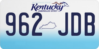KY license plate 962JDB