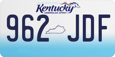 KY license plate 962JDF