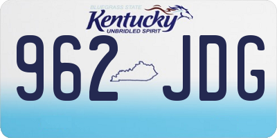 KY license plate 962JDG