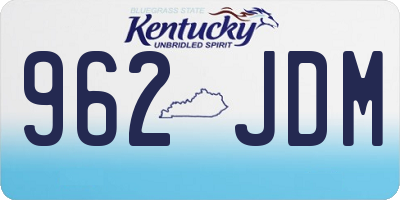 KY license plate 962JDM