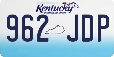 KY license plate 962JDP
