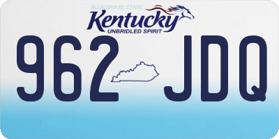 KY license plate 962JDQ