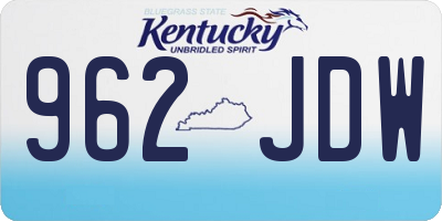 KY license plate 962JDW