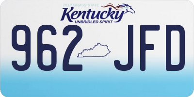 KY license plate 962JFD