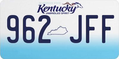 KY license plate 962JFF