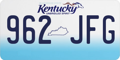 KY license plate 962JFG