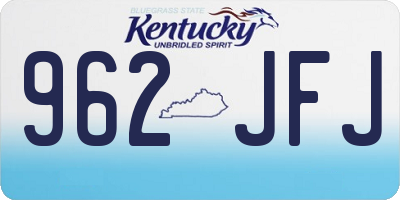 KY license plate 962JFJ