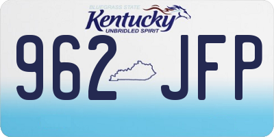 KY license plate 962JFP