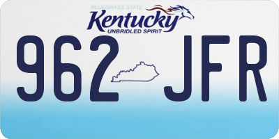KY license plate 962JFR