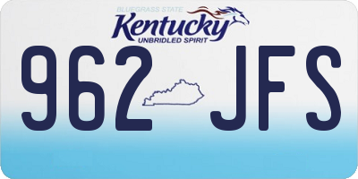 KY license plate 962JFS